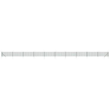 vidaXL Grillage avec manchons de sol vert 1,1x25 m