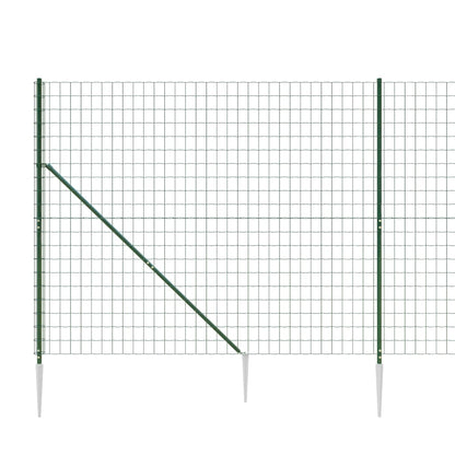 vidaXL Grillage avec poteaux vert 2,2x10 m