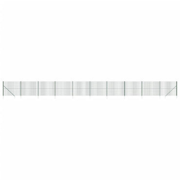 vidaXL Maschendrahtzaun mit Bodenhülsen Grün 1,8x25 m