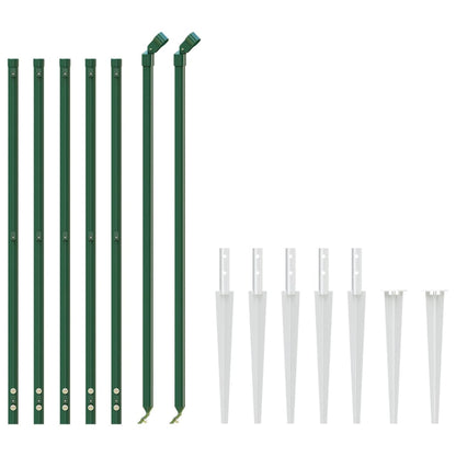 vidaXL Grillage avec manchons de sol vert 1x10 m