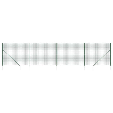 vidaXL Grillage avec poteaux vert 2,2x10 m