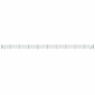 vidaXL Clôture grillagée avec manchons de fixation au sol Vert 0,8x25 m