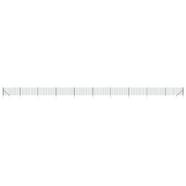 vidaXL Grillage avec manchons de sol vert 1,1x25 m