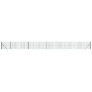 vidaXL Grillage avec poteaux Vert 1,4x25 m