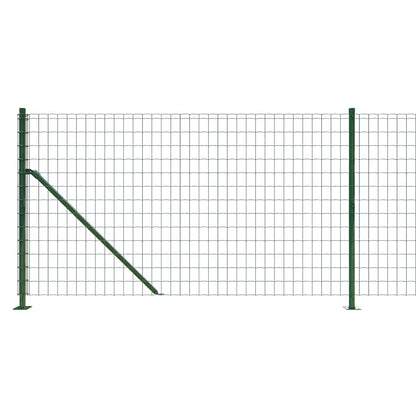 vidaXL Clôture grillagée avec bride de plancher vert 0,8x10 m