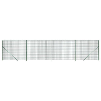 vidaXL Clôture en grillage avec platine Vert 1,4x10 m
