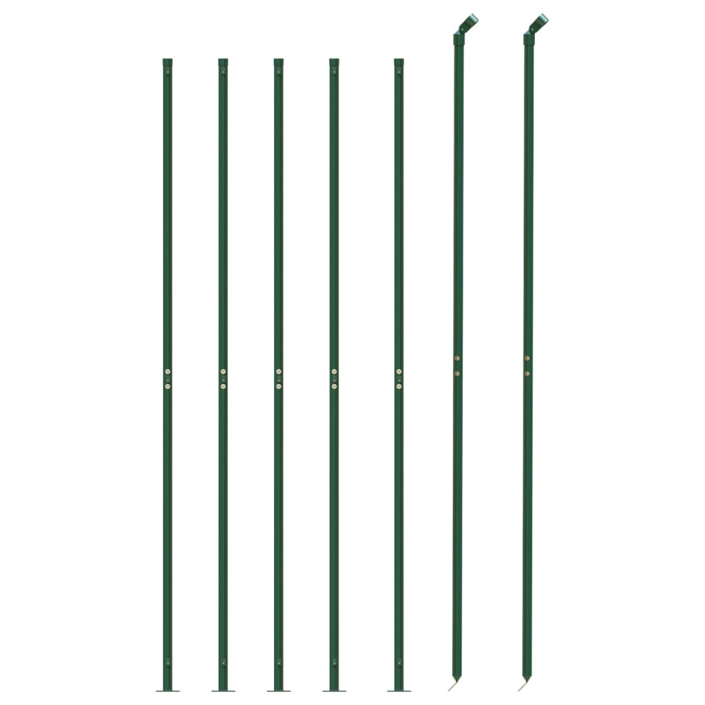 vidaXL Clôture en grillage avec platine Vert 1,4x10 m