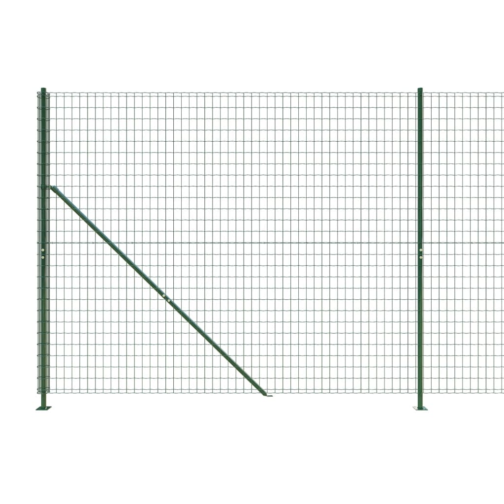 vidaXL Clôture en grillage avec platine Vert 1,4x10 m