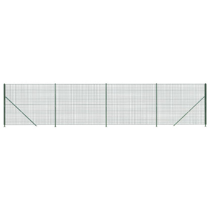 vidaXL Clôture en treillis métallique avec bride de base Vert 1,8x10 m