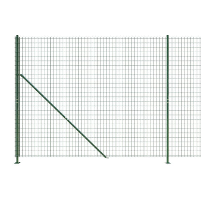 vidaXL Clôture en treillis métallique avec bride de base Vert 1,8x10 m