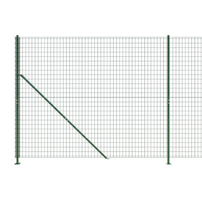 vidaXL Grillage avec bride au sol vert 2x10 m