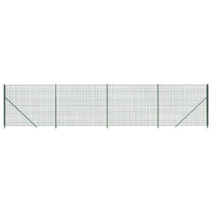 vidaXL Clôture en treillis métallique avec bride au sol vert 2,2x10 m