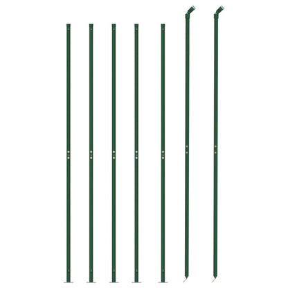 vidaXL Clôture en treillis métallique avec bride au sol vert 2,2x10 m