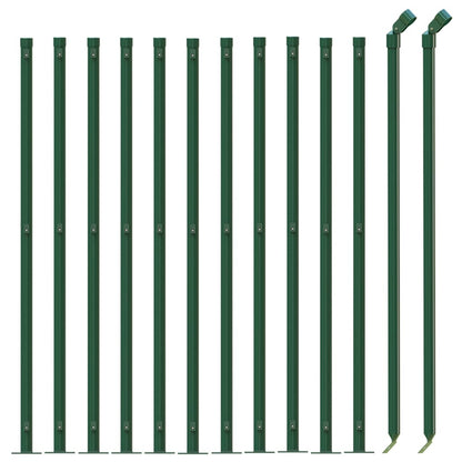 vidaXL Clôture grillagée avec bride de sol Vert 0,8x25 m