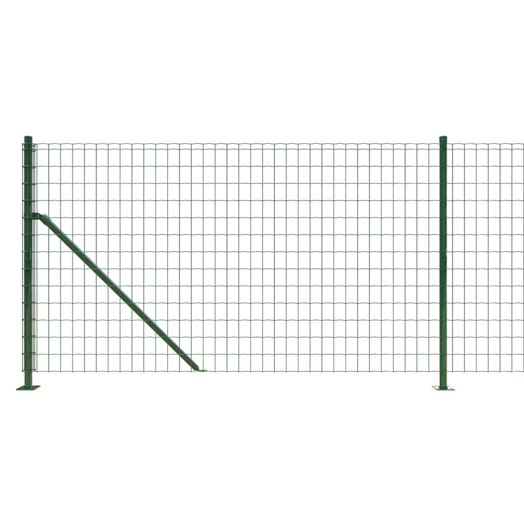 vidaXL Clôture grillagée avec bride de sol Vert 0,8x25 m