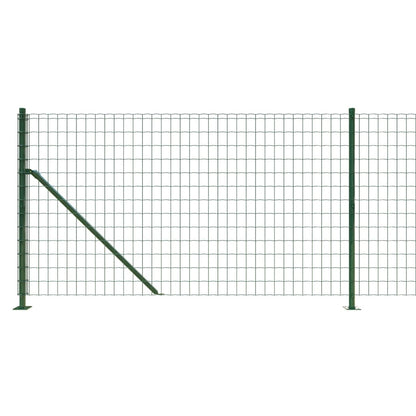 vidaXL Clôture grillagée avec bride de sol Vert 0,8x25 m