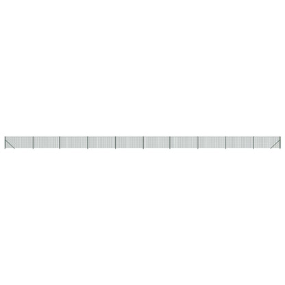 vidaXL Clôture grillagée avec bride de sol vert 1x25 m