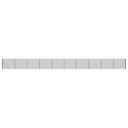 vidaXL Clôture grillagée avec bride de plancher Verte 1,6x25 m