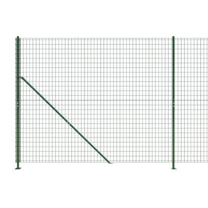vidaXL Clôture grillagée avec bride de plancher Verte 1,6x25 m
