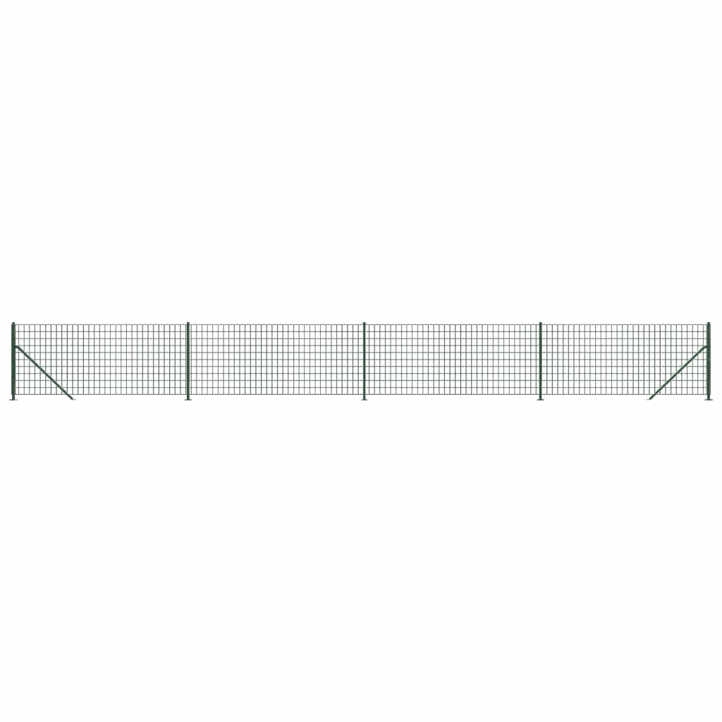 vidaXL Maschendrahtzaun mit Bodenflansch Grün 1x10 m
