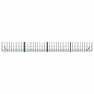 vidaXL Maschendrahtzaun mit Bodenflansch Grün 1x10 m