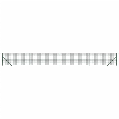 vidaXL Maschendrahtzaun mit Bodenflansch Grün 1x10 m