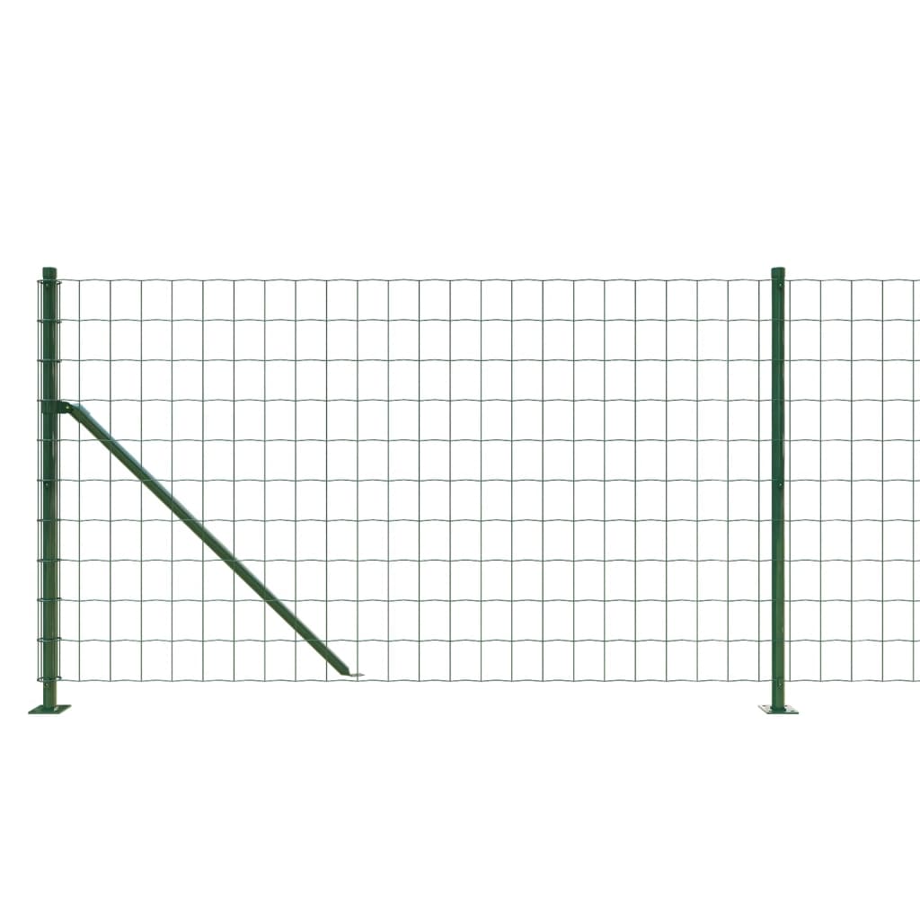 vidaXL Maschendrahtzaun mit Bodenflansch Grün 1x10 m