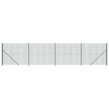 vidaXL Maschendrahtzaun mit Bodenflansch Grün 2x10 m