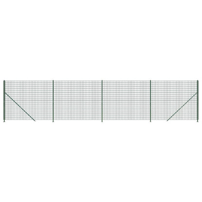 vidaXL Maschendrahtzaun mit Bodenflansch Grün 2,2x10 m
