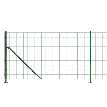 vidaXL Maschendrahtzaun mit Bodenflansch Grün 0,8x25 m