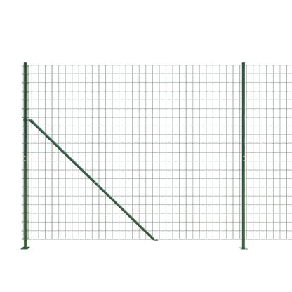 vidaXL Maschendrahtzaun mit Bodenflansch Grün 1,6x25 m