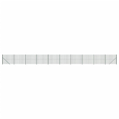 vidaXL Maschendrahtzaun mit Bodenflansch Grün 1,8x25 m