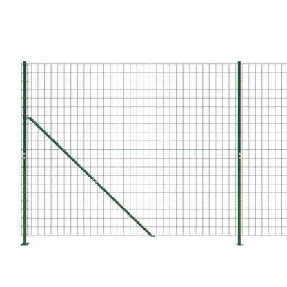 vidaXL Maschendrahtzaun mit Bodenflansch Grün 2,2x25 m