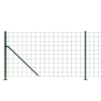 vidaXL Maschendrahtzaun mit Bodenflansch Grün 0,8x10 m