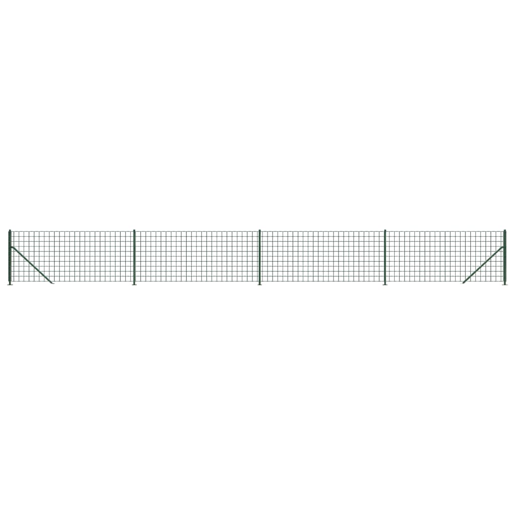 vidaXL Maschendrahtzaun mit Bodenflansch Grün 1x10 m