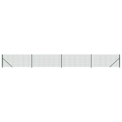 vidaXL Maschendrahtzaun mit Bodenflansch Grün 1x10 m