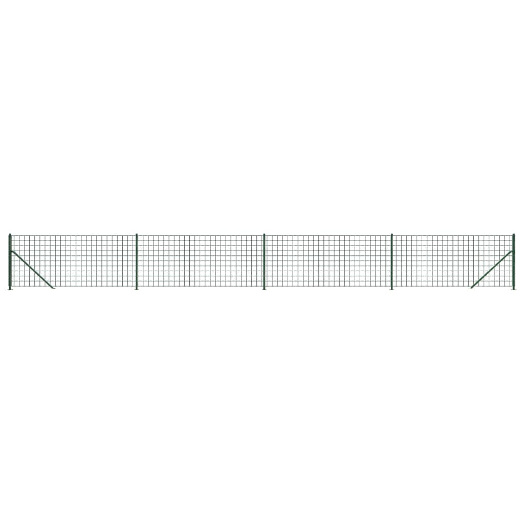 vidaXL Maschendrahtzaun mit Bodenflansch Grün 1,1x10 m