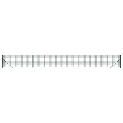 vidaXL Maschendrahtzaun mit Bodenflansch Grün 1,1x10 m