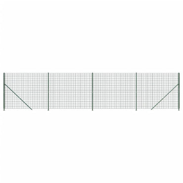 vidaXL Maschendrahtzaun mit Bodenflansch Grün 1,4x10 m