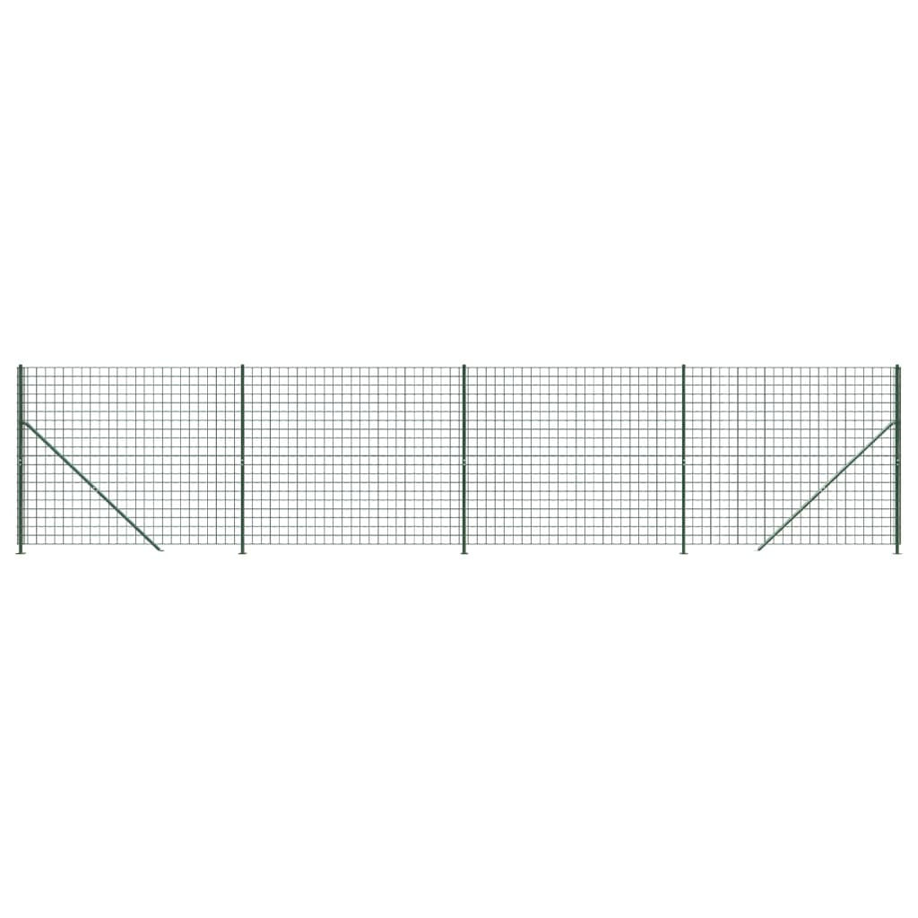 vidaXL Maschendrahtzaun mit Bodenflansch Grün 2,2x10 m