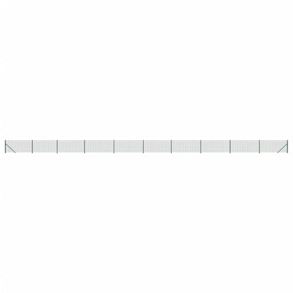 vidaXL Maschendrahtzaun mit Bodenflansch Grün 0,8x25 m