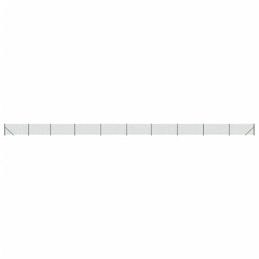 vidaXL Maschendrahtzaun mit Bodenflansch Grün 1,1x25 m