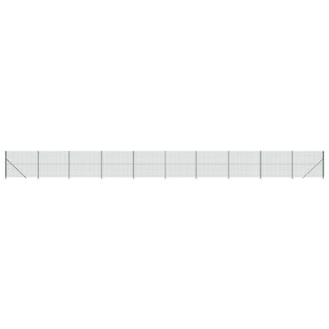 vidaXL Maschendrahtzaun mit Bodenflansch Grün 1,6x25 m