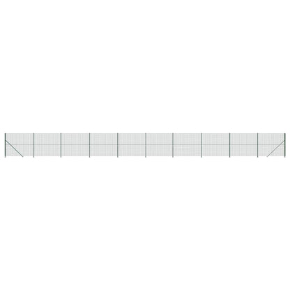 vidaXL Maschendrahtzaun mit Bodenflansch Grün 1,6x25 m