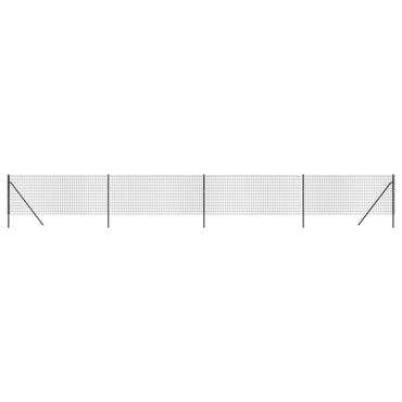 vidaXL Clôture grillagée anthracite 0,8x10 m acier galvanisé