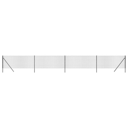 vidaXL Clôture grillagée anthracite 0,8x10 m acier galvanisé
