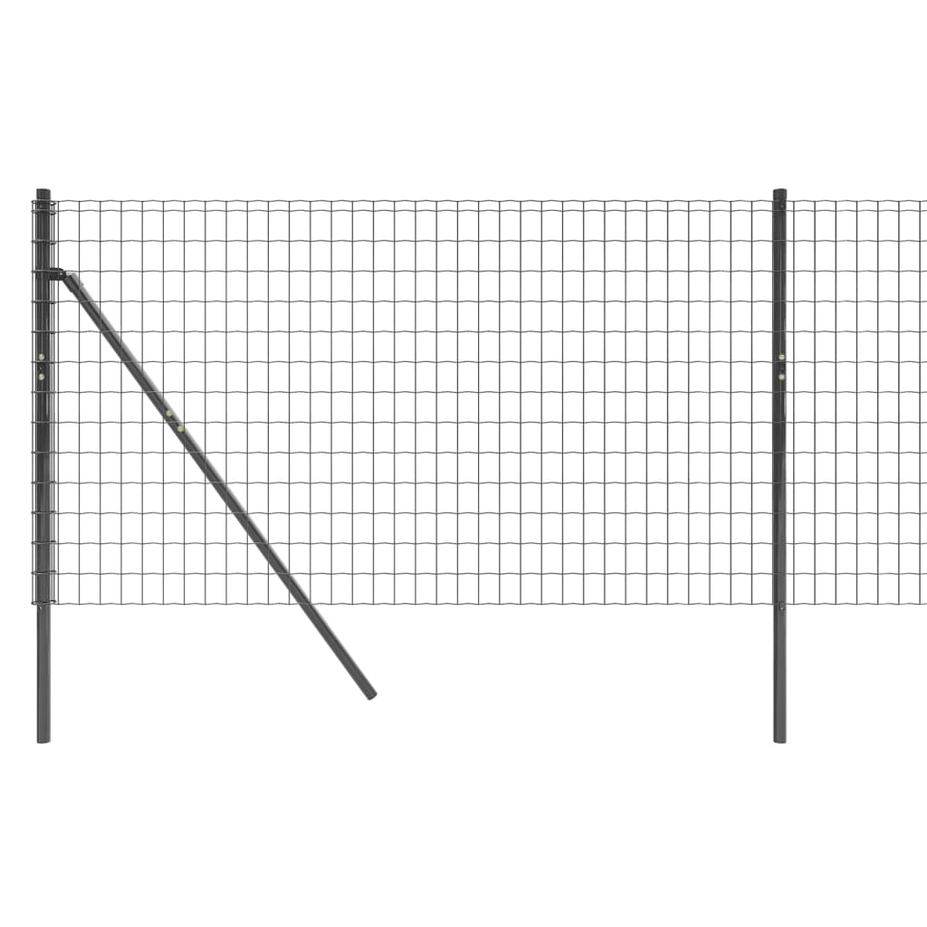 vidaXL Clôture grillagée anthracite 0,8x10 m acier galvanisé