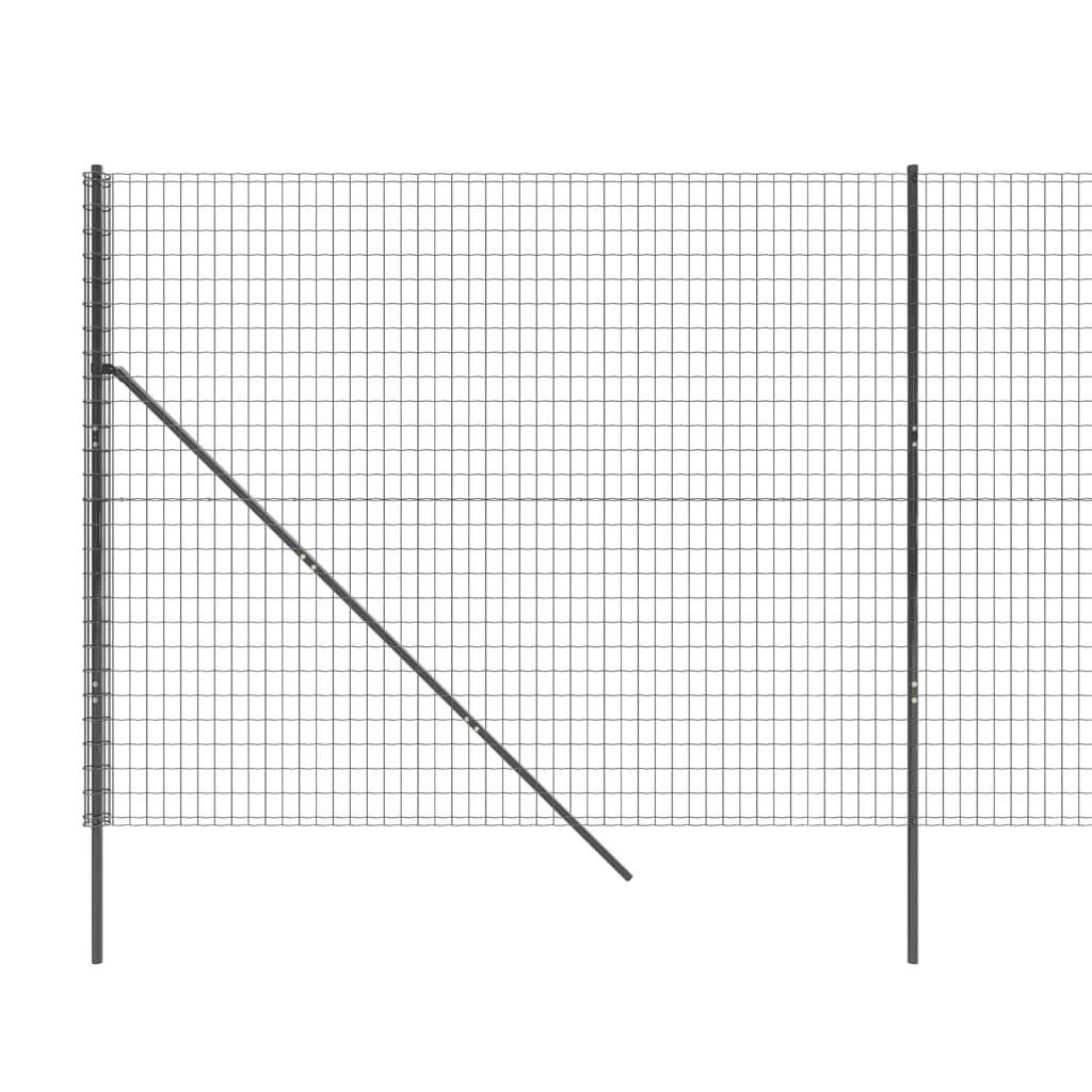 vidaXL Clôture à mailles losangées anthracite 1,4x10 m acier galvanisé