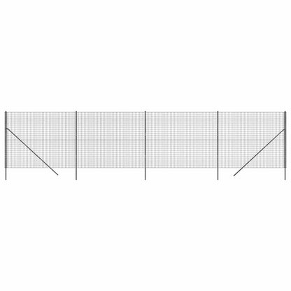 vidaXL Grillage Anthracite 1,6x10 m Acier galvanisé