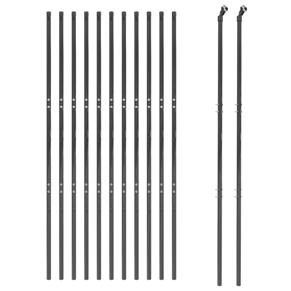 vidaXL Clôture grillagée anthracite 1,6x25 m Acier galvanisé